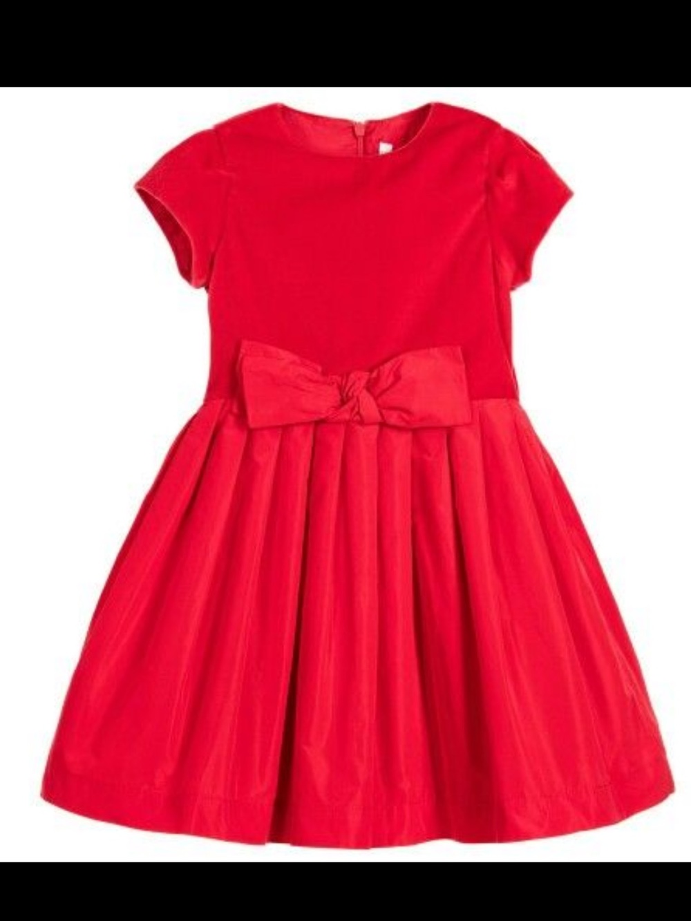 Il Gufo Girls Velvet/Taffeta Bow Party Dress, Red, Size 5